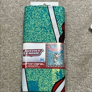 Justice League Cotton Panel. Wonder Woman Fabric Panel